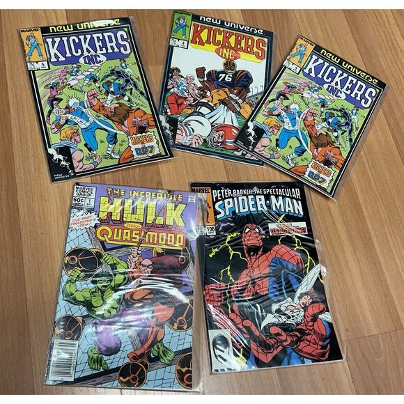 Vintage MARVEL COMICS New Universe Kickers Inc Lot of 5 - Picture 2 of 3